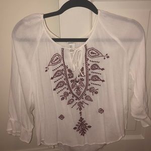 Women’s Cream Embroidered Blouse